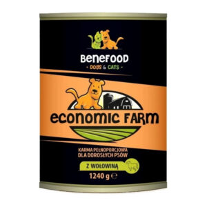 Benefood Economic Farm z wołowiną - karma dla psa puszka 1240 g