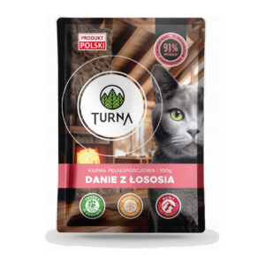 Karma mokra TURNA danie z łososia dla kota saszetka 100 g
