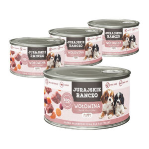 Jurajskie Ranczo karma dla szczeniąt PUPPY. Wołowina. 400g