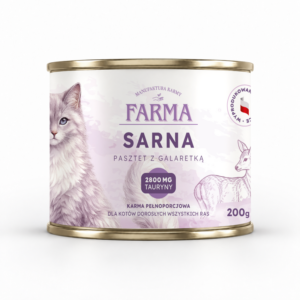Farma Sarna – karma mokra dla kota, 200 g