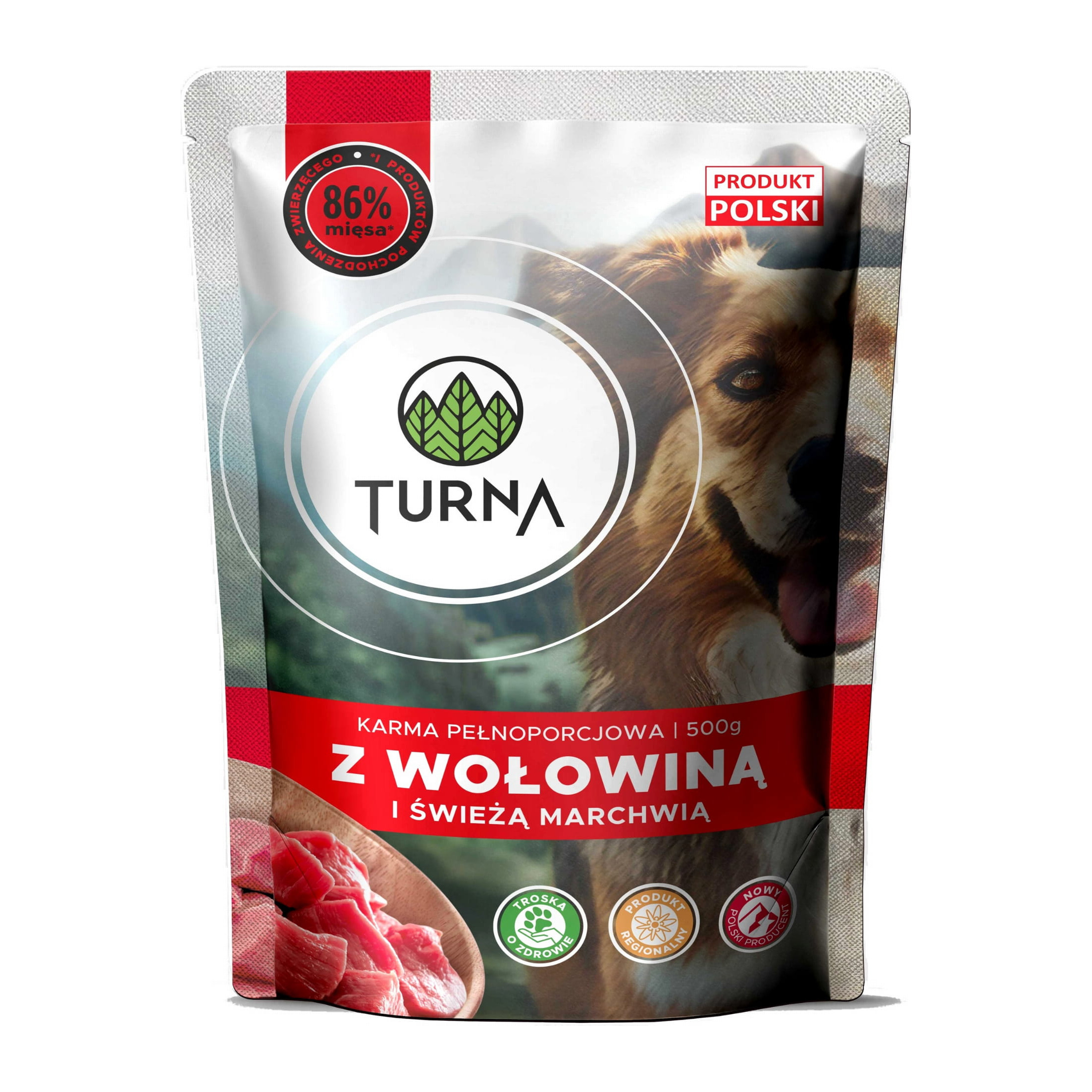 Karma dla psa TURNA saszetka 500g wołowina
