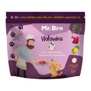 Mr. Bro monoproteinowa Sucha Karma Dla Psów Dorosłych Z Wołowiną 3kg