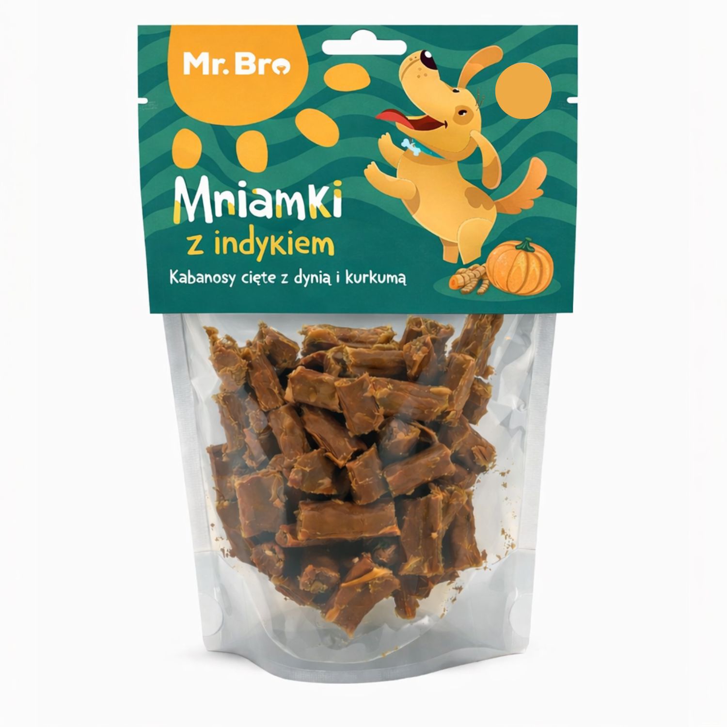 Mr. Bro Mniamki z indykiem, dynią i kurkumą – przysmaki dla psa, 80 g