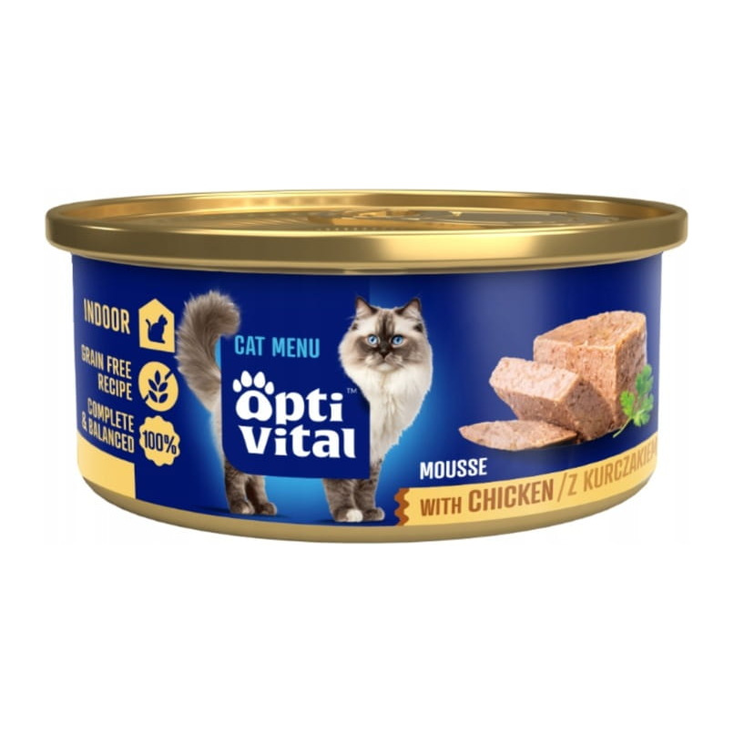 OPTIVITAL can kot wołowina, kurczak, indyk, łosoś MSC 12x85g